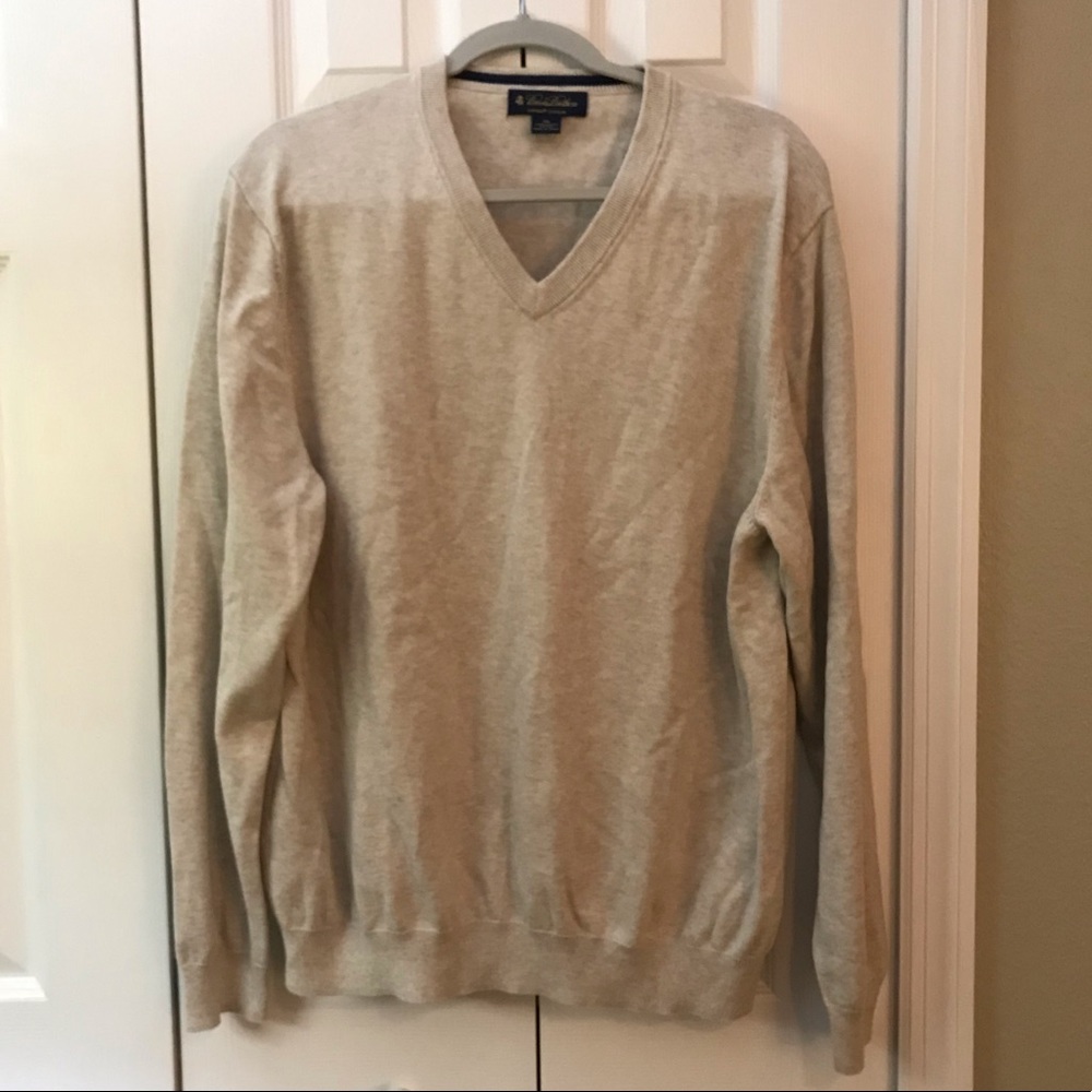 Brooks Brothers Supima Cotton V-Neck Sweater • XL